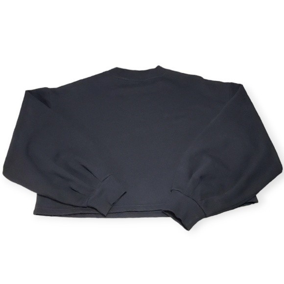 Forever 21 Black Angel Long Sleeve Cropped Sweat‎ Shirt M - Picture 7 of 7